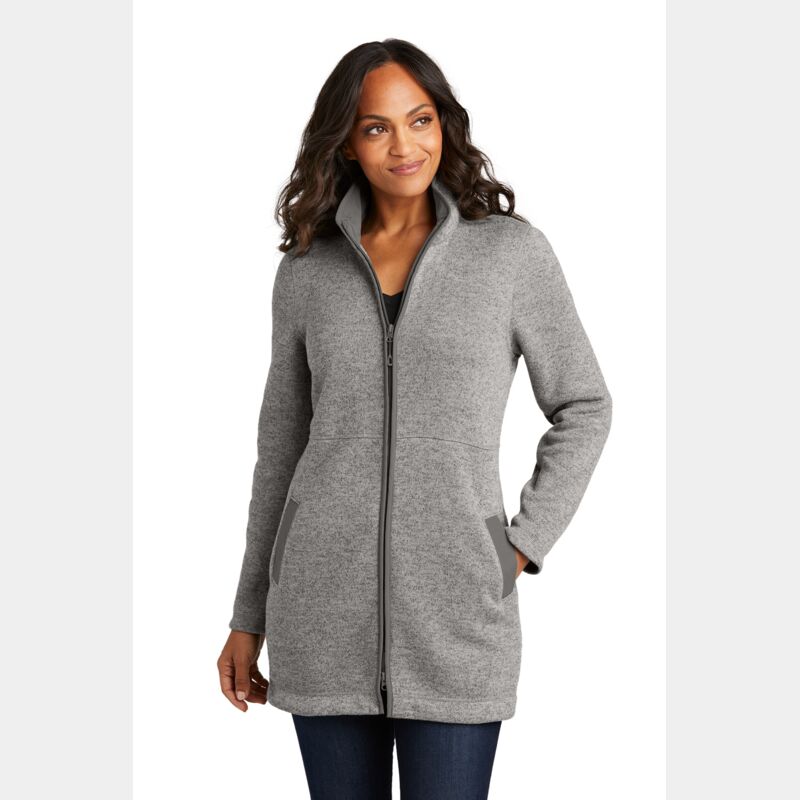 Women's Arc Sweater Fleece Long Jacket Thumbnail