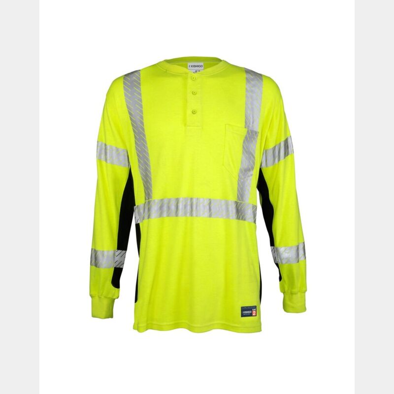 Unisex FR Long Sleeve Henley T-Shirt Thumbnail