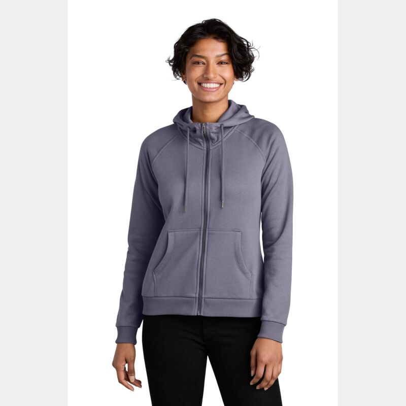 Women's Organic CVC Fleece Full Zip Hoodie Thumbnail