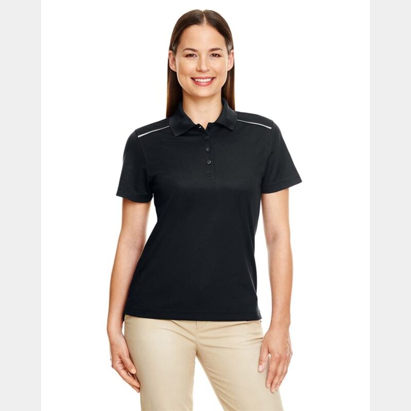 Women's Radiant Performance Piqué Polo with Reflective Piping Thumbnail