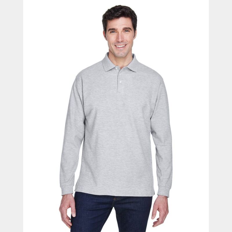 Men's Pima Piqué Long Sleeve Polo Thumbnail