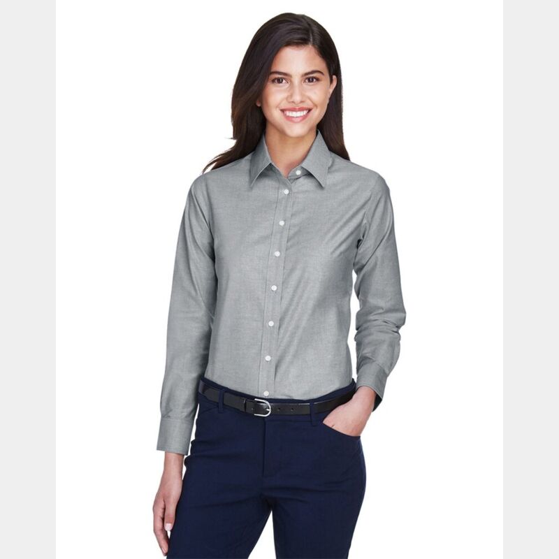 Women's Long Sleeve Oxford Dress Shirt Thumbnail