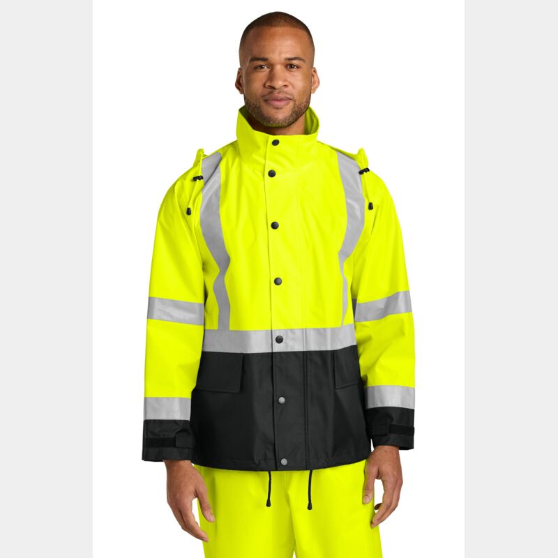 Ansi 107 Class 3 Rain Jacket Thumbnail