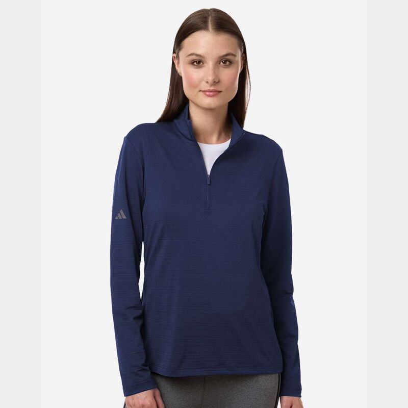 Women's Textured Stripe Quarter-Zip Pullover Thumbnail
