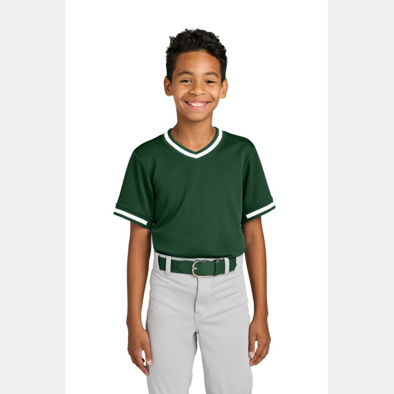 Youth Tough Mesh V Neck Baseball Jersey Thumbnail