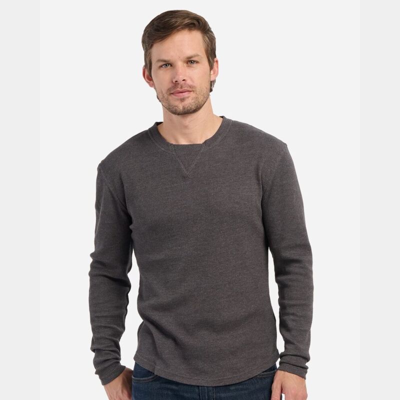 Men's Waffle Knit Long Sleeve T-Shirt Thumbnail