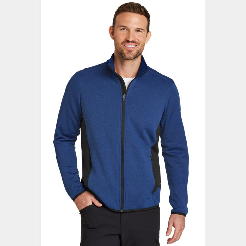 Full Zip Heather Stretch Fleece Jacket Thumbnail