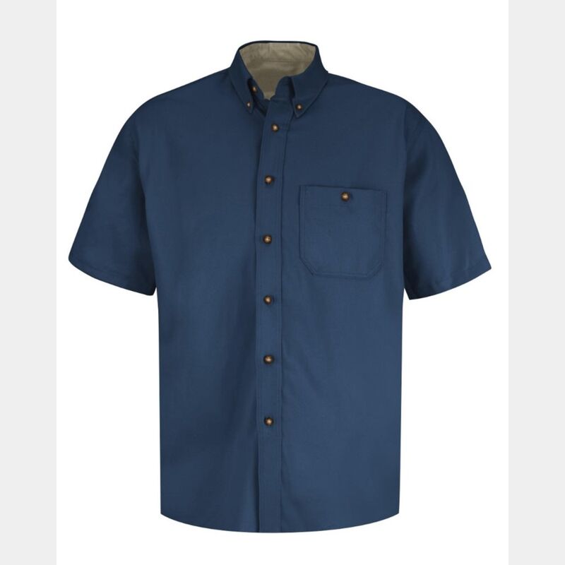 Men's Short Sleeve 100% Cotton Dress Shirt Thumbnail