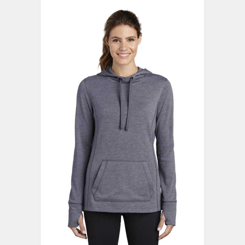 Women's PosiCharge ® Tri Blend Wicking Fleece Hooded Pullover Thumbnail