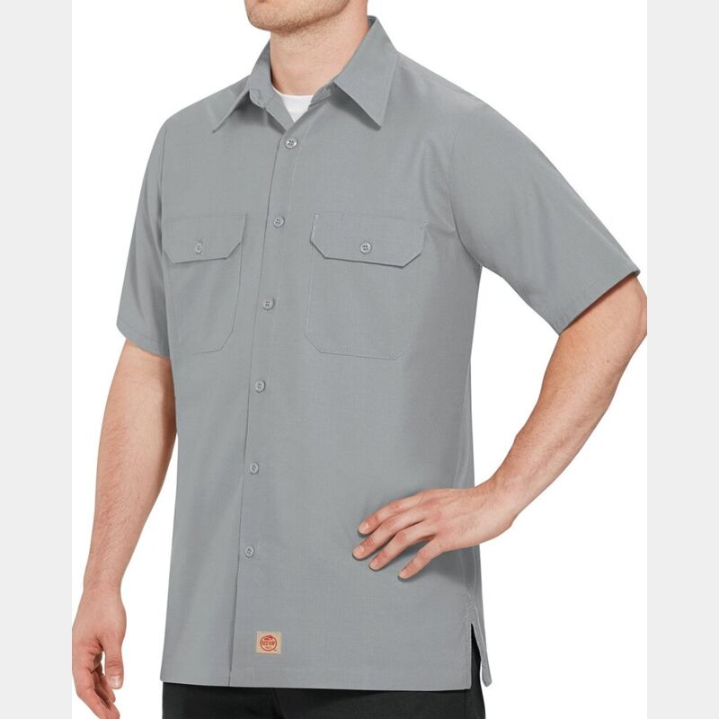 Men's Tall Ripstop Short Sleeve Work Shirt Thumbnail