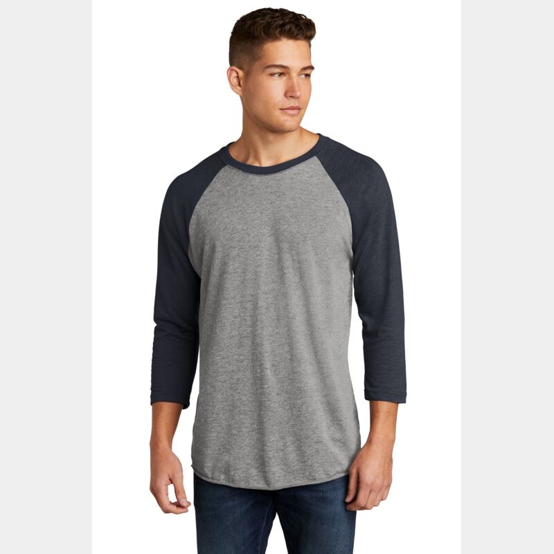 Adult Tri Blend 3/4 Sleeve Raglan Tee Thumbnail
