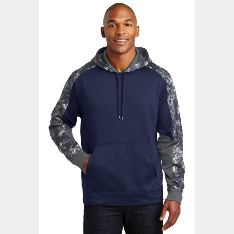 Sport Wick ® Mineral Freeze Fleece Colorblock Hooded Pullover Thumbnail