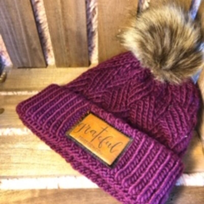 Ladies Winter Beanie Grateful Thumbnail