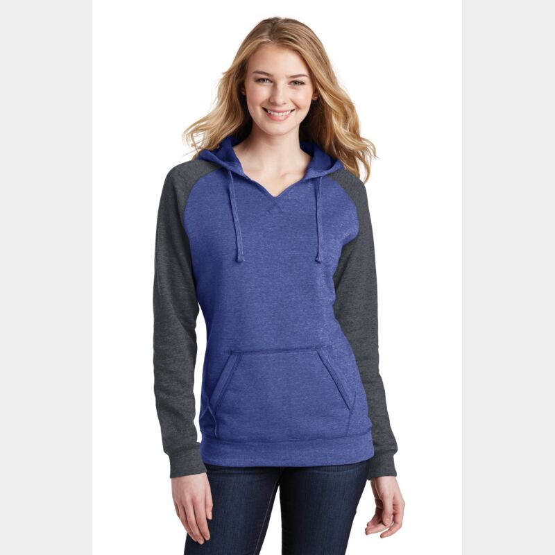 Women's Lightweight Fleece Raglan Hoodie Thumbnail