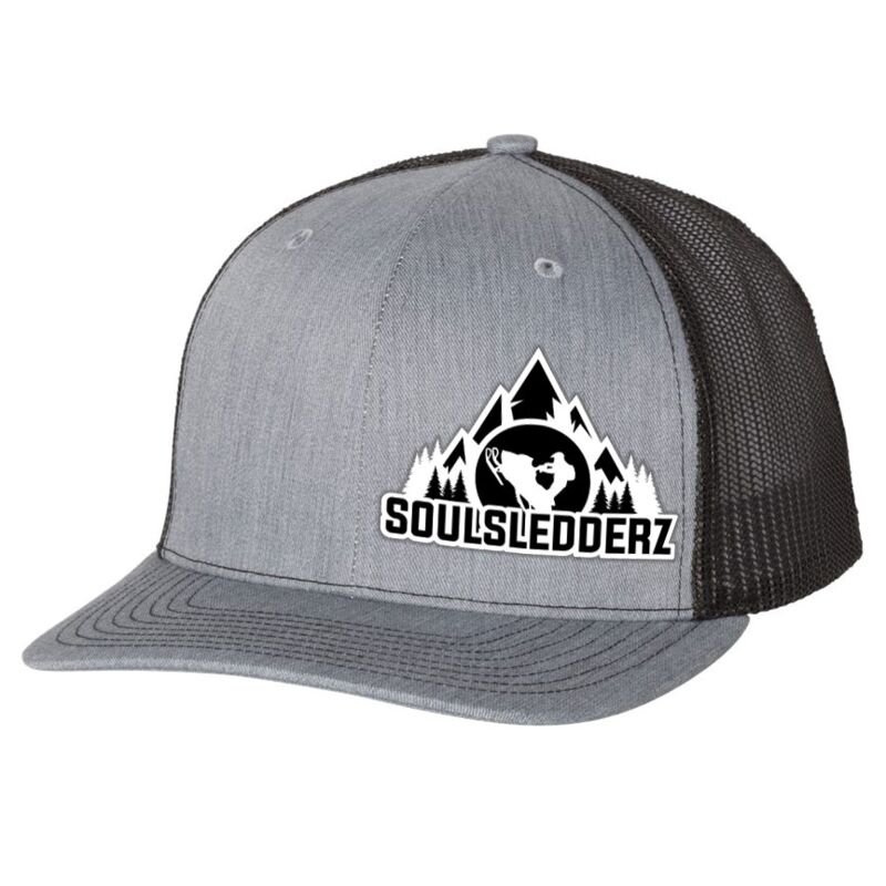 SoulSledderz Snapback Trucker Black & White Hat  Thumbnail